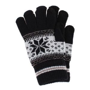 CTM Women's Snowflake Pattern Touchscreen Winter Gloves